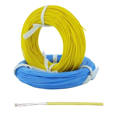 Gelbe Farbe PTFE isolierte Drähte 8 12 18 20 26 28 30 Draht AWG-Lehre PTFE